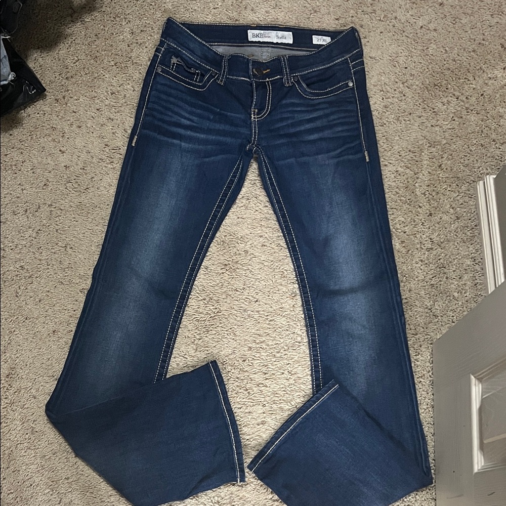 BKE Women's Boot Cut Jeans in Dark Blue